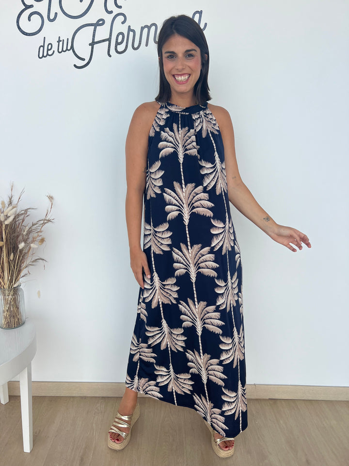 Vestido Paula azul marino