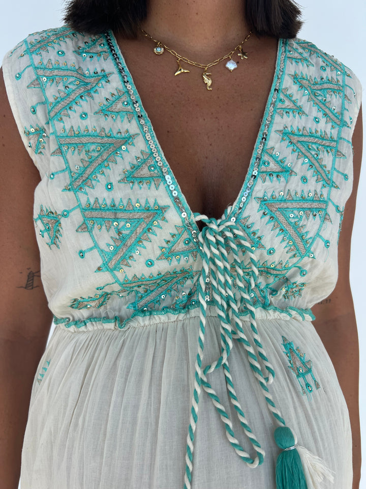 Vestido Shiva turquesa