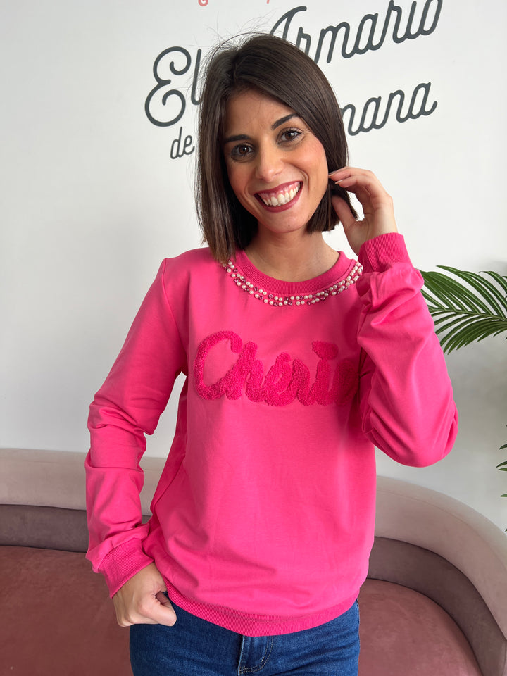 Sudadera Cherie fucsia
