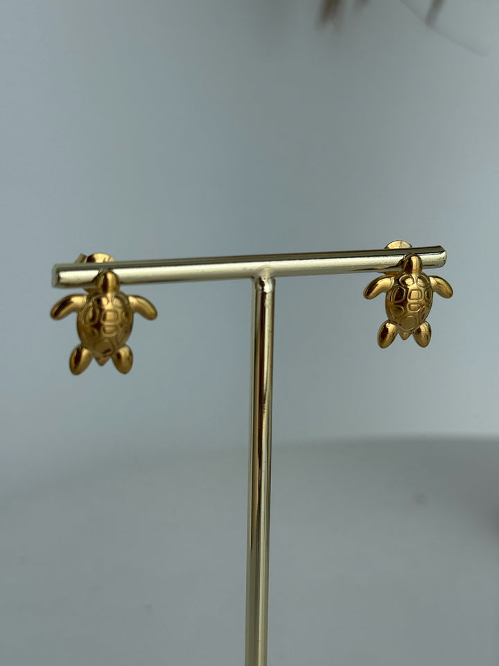 Pendientes tortuga (acero)