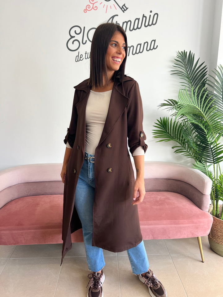 Chaqueta Gabardina marrón