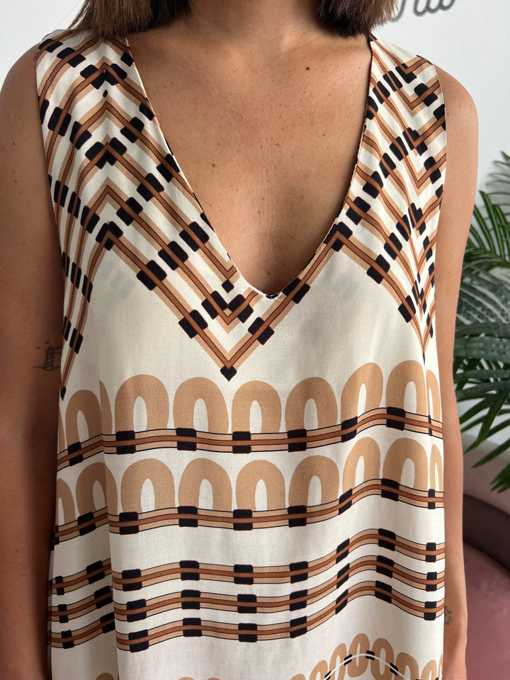 Vestido Tania beige