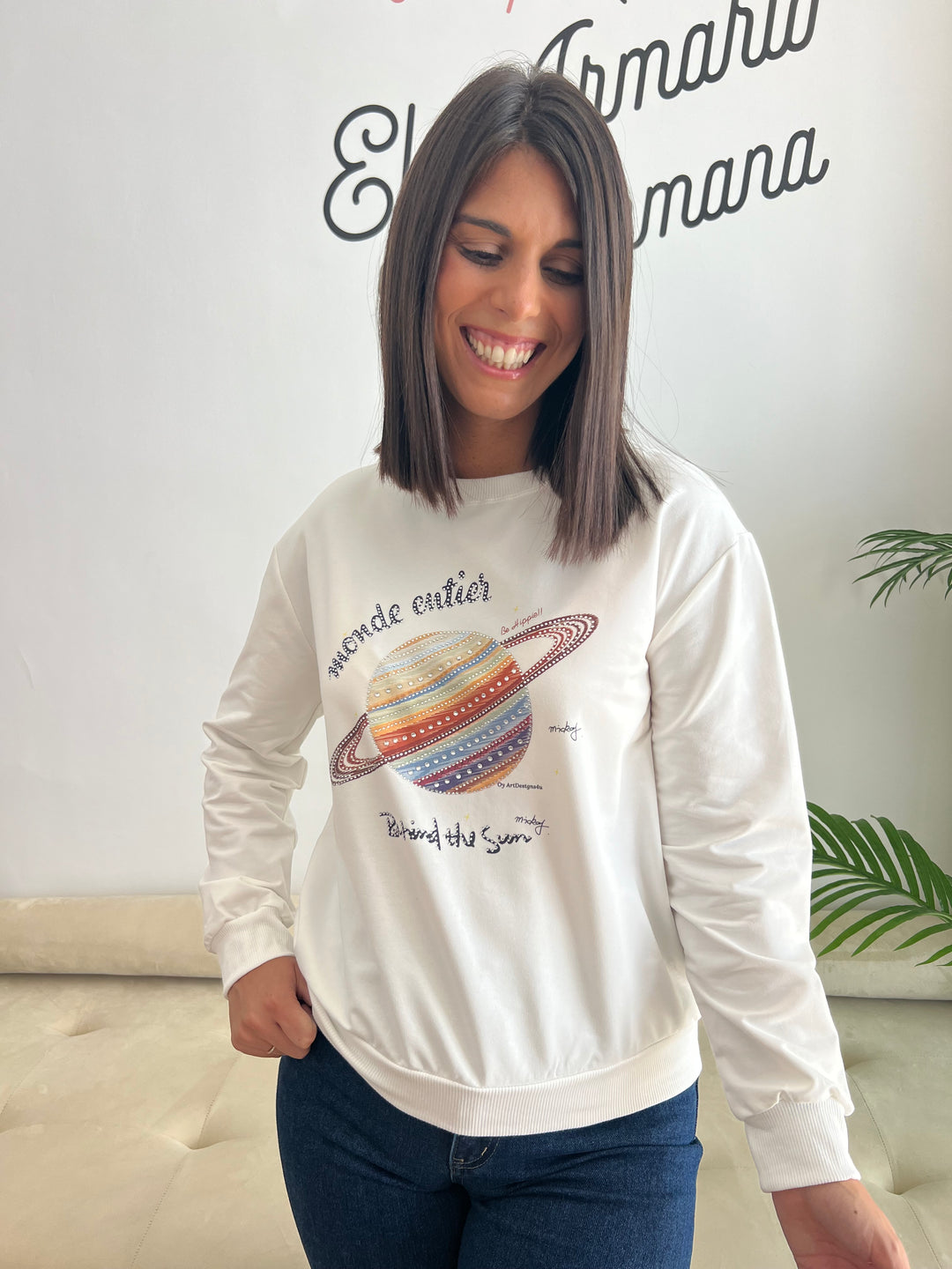 Sudadera Planeta blanco