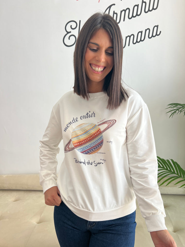 Sudadera Planeta blanco