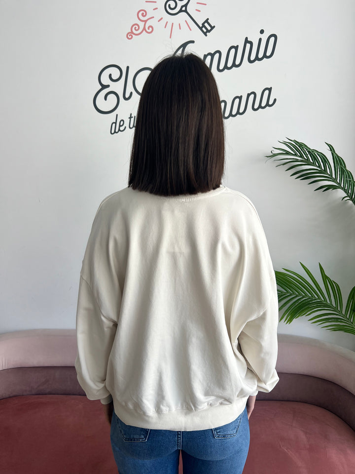 Sudadera Águila beige
