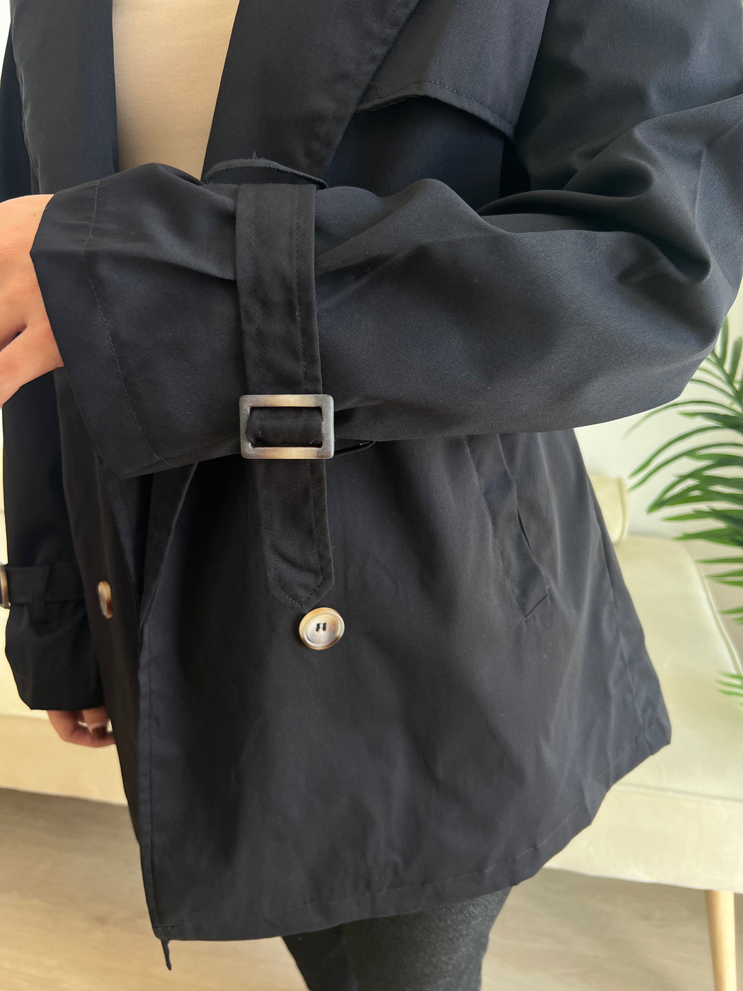 Chaqueta Gabardina negro