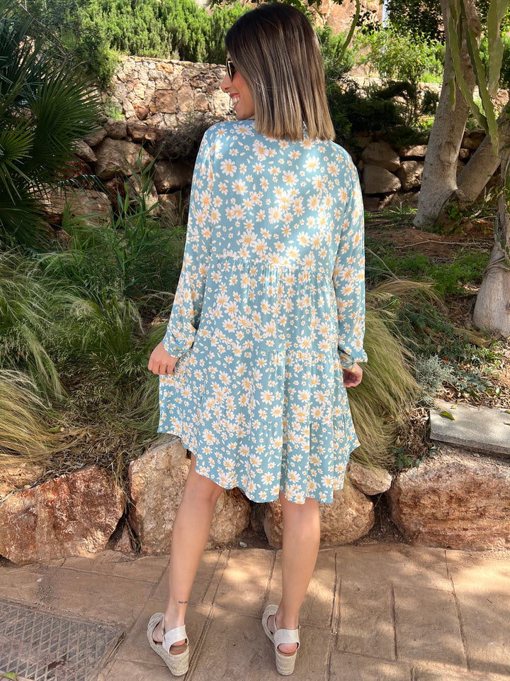 Vestido Daisy turquesa