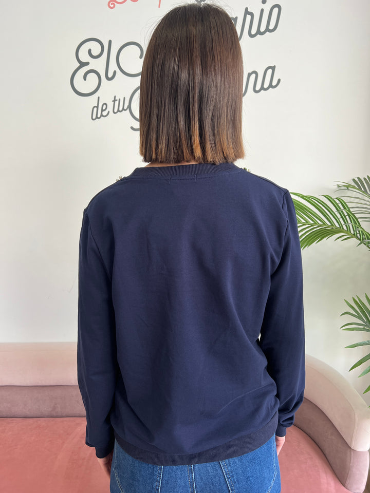 Sudadera Cherie azul marino