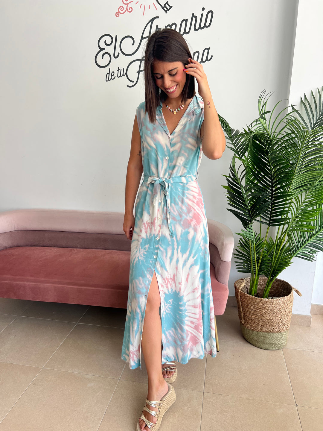 Vestido Aroa turquesa