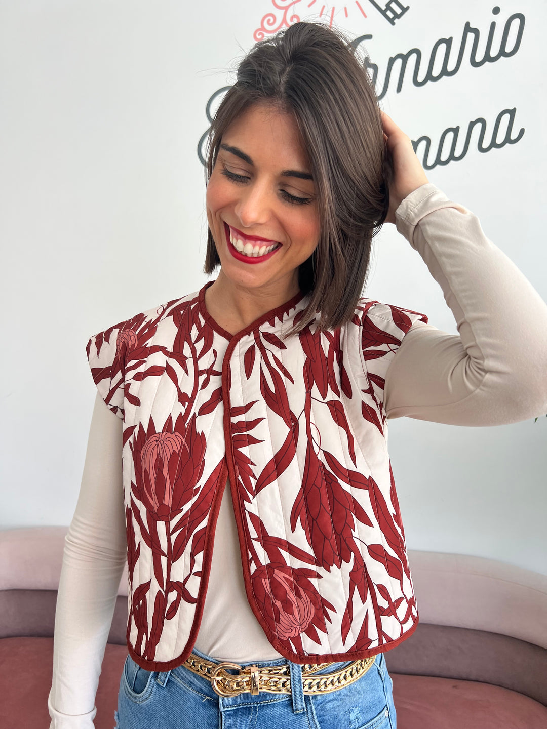 Chaleco Claudia teja