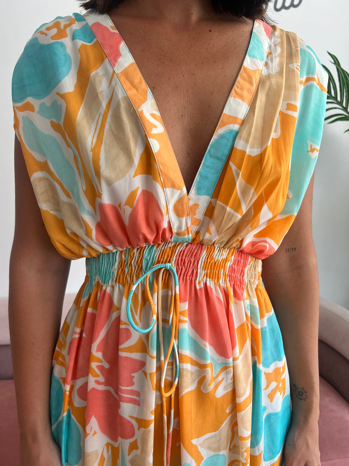 Vestido Denia mostaza