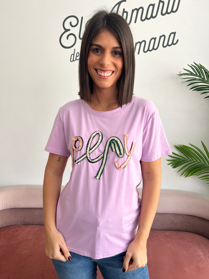 Camiseta Play malva