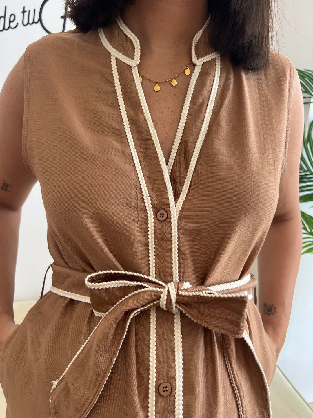 Vestido Alejandra camel