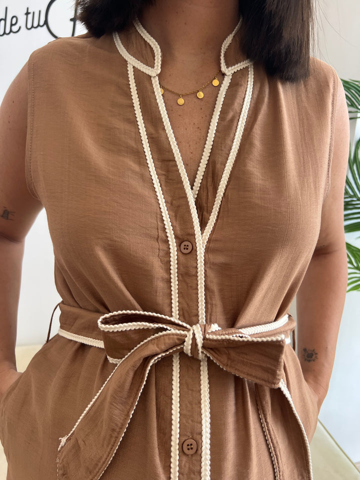 Vestido Alejandra camel