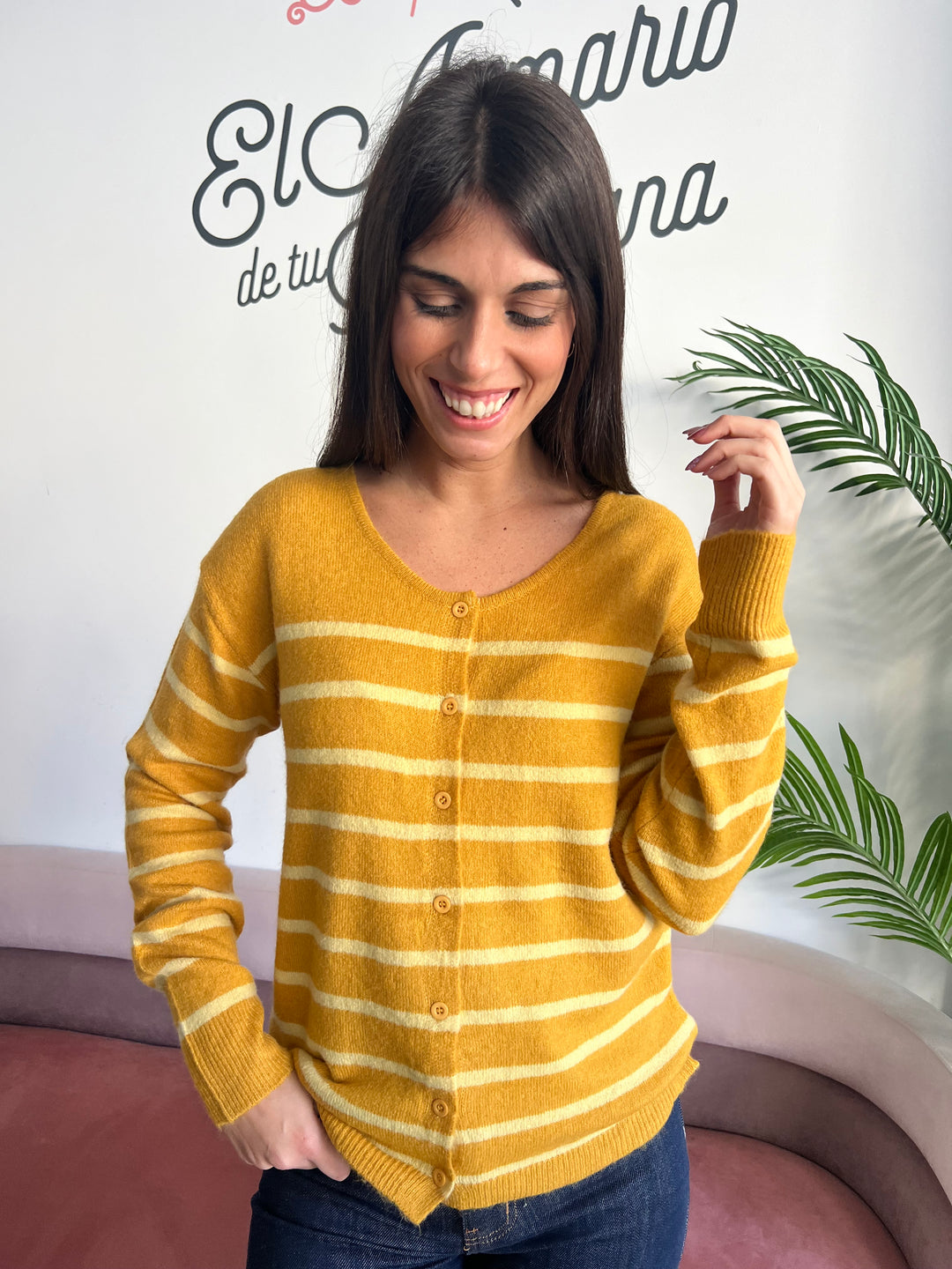 Chaqueta Marina mostaza