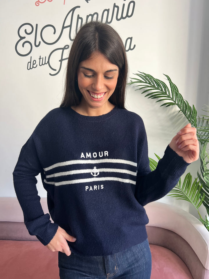 Jersey París azul marino