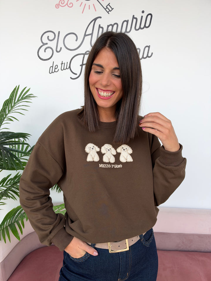 Sudadera Piano marrón