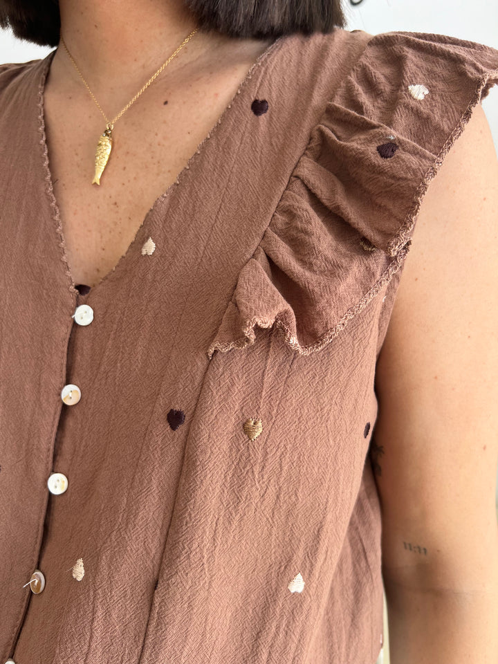 Camisa Cheli marrón