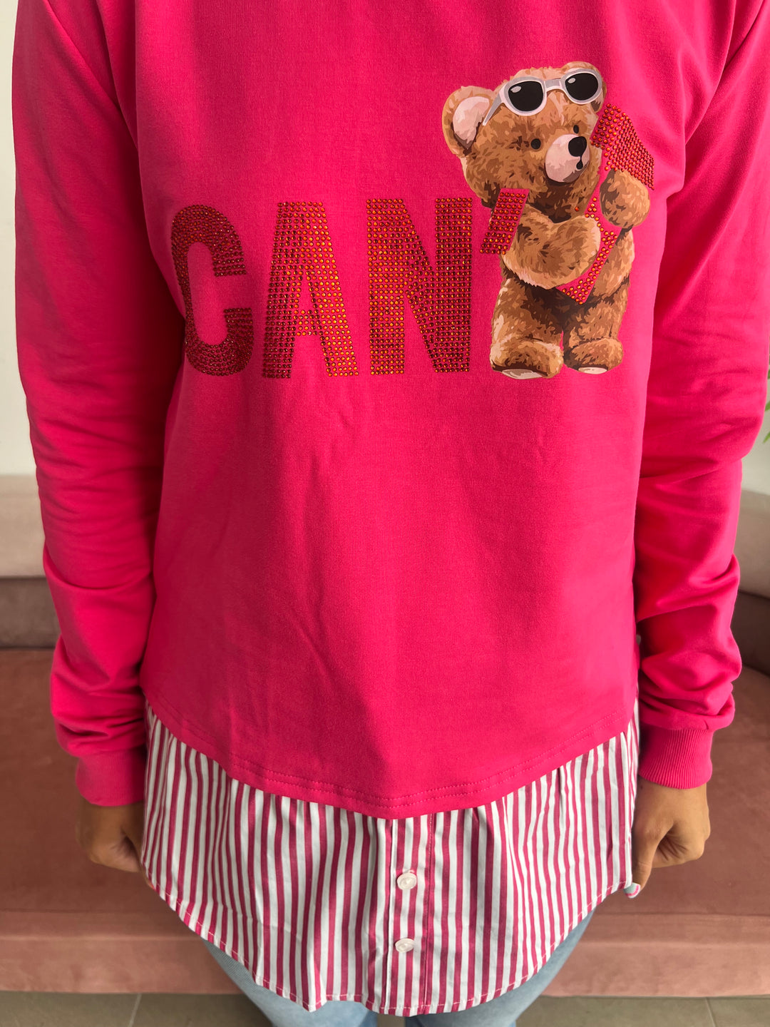 Sudadera Can’t fucsia