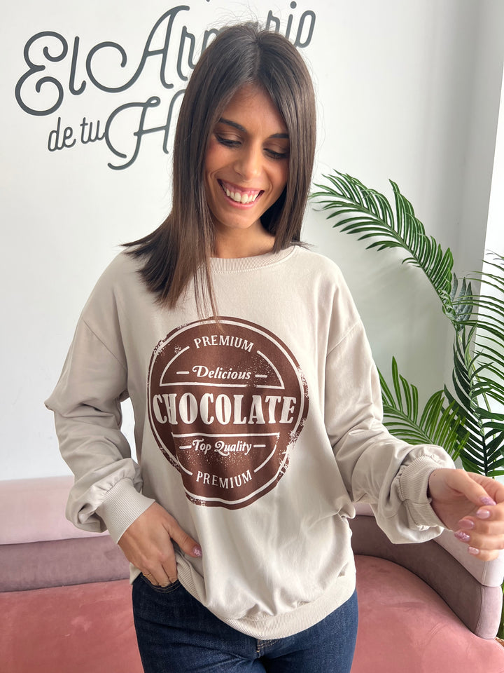 Sudadera Chocolate beige