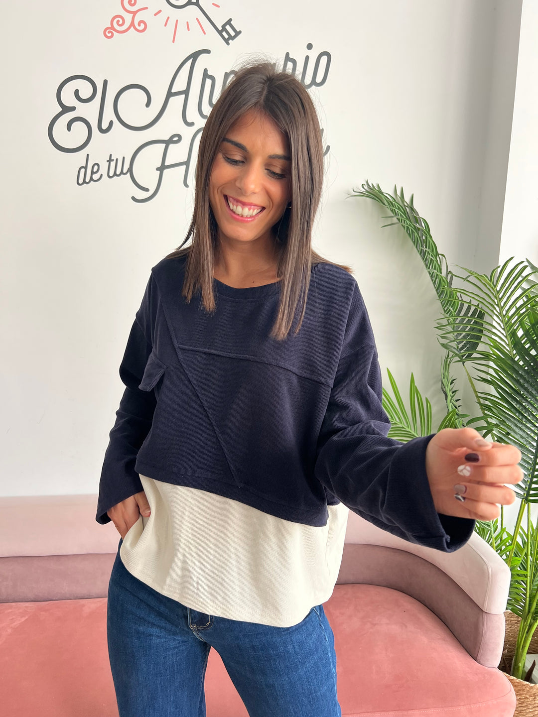 Sudadera Alejandra azul marino