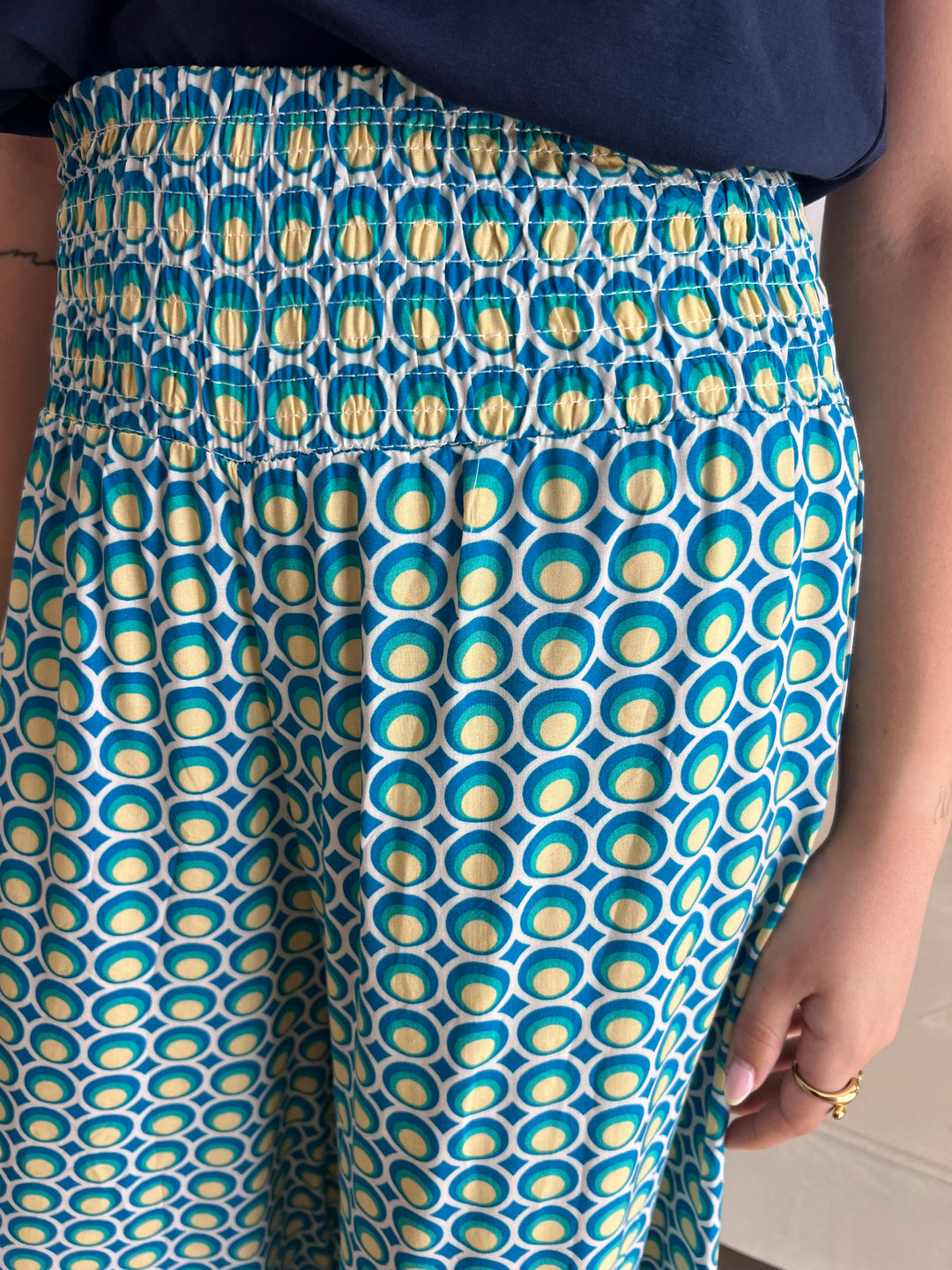 Pantalón Sheila azul y amarillo