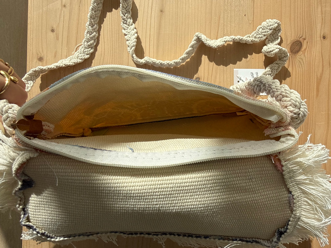 Bolso flecos tortugas