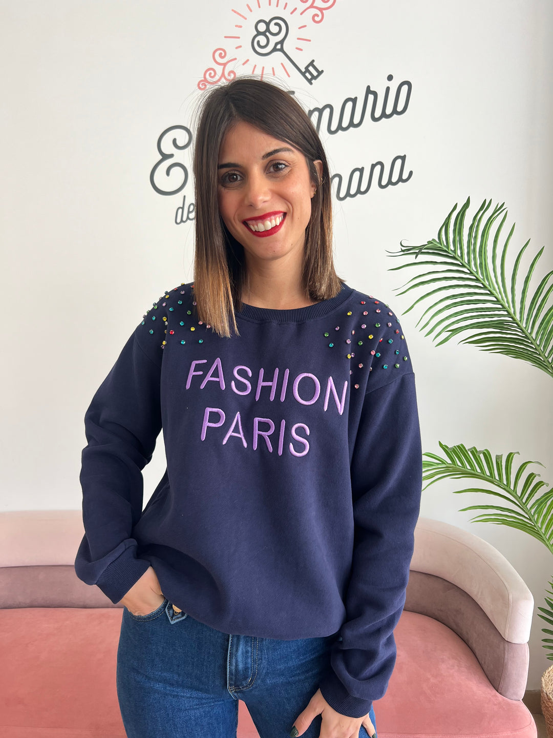 Sudadera París Azul marino
