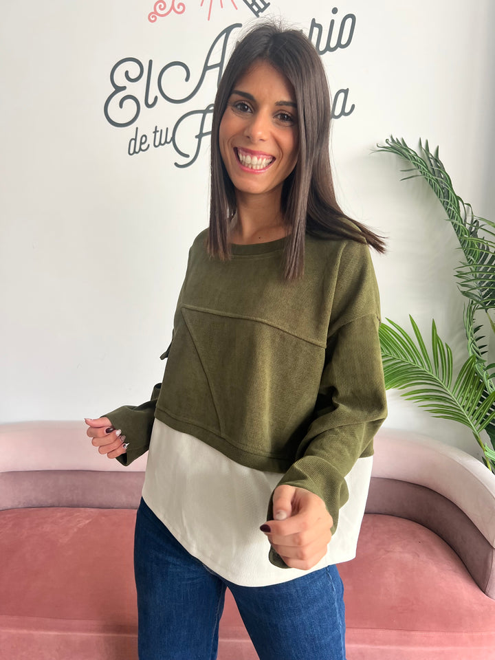 Sudadera Alejandra verde oscuro