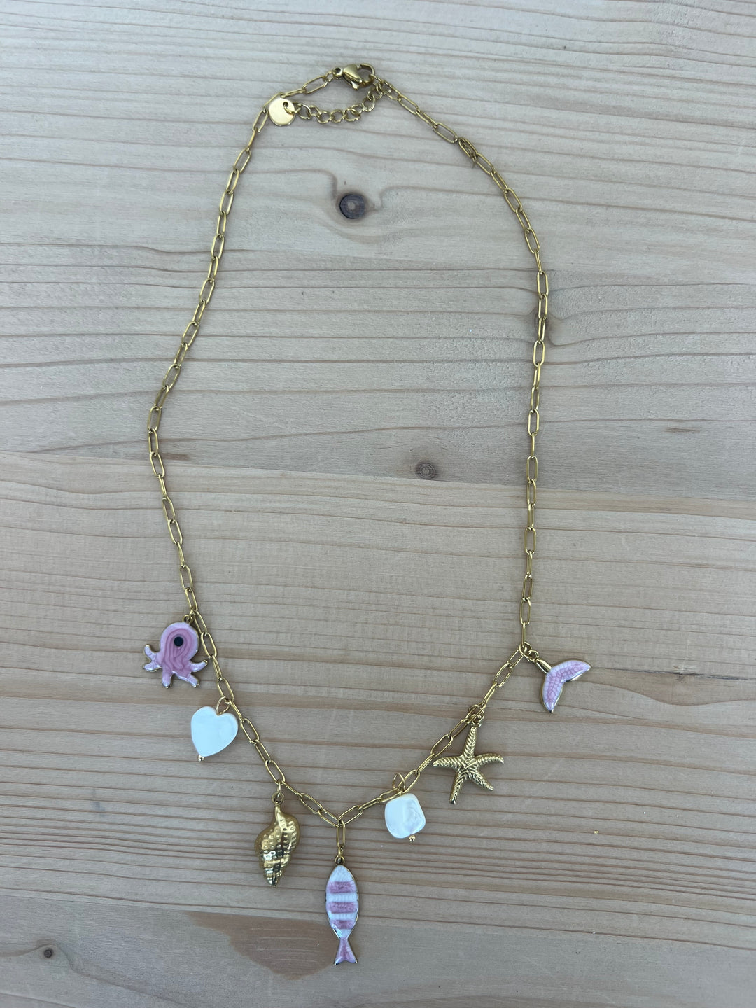 Collar Salitre rosa (acero)