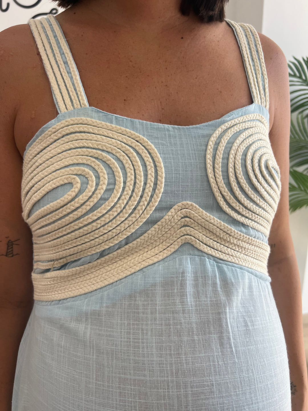 Vestido Inma celeste