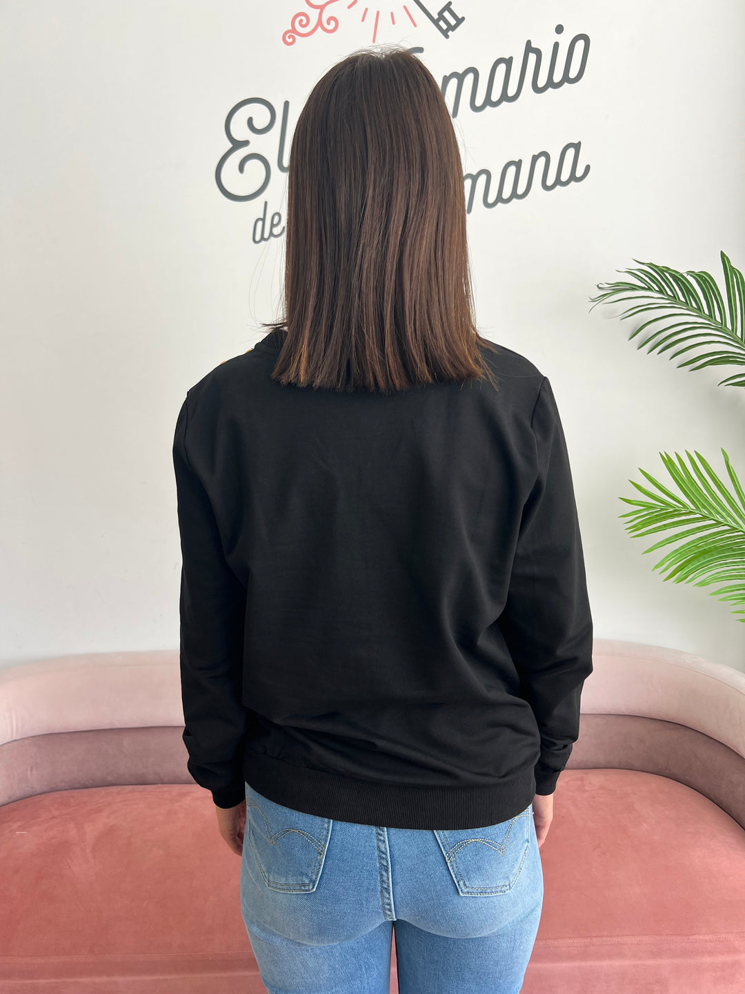 Sudadera Print negro