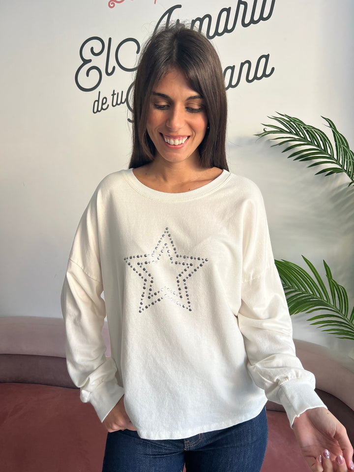 Sudadera Estrella blanco