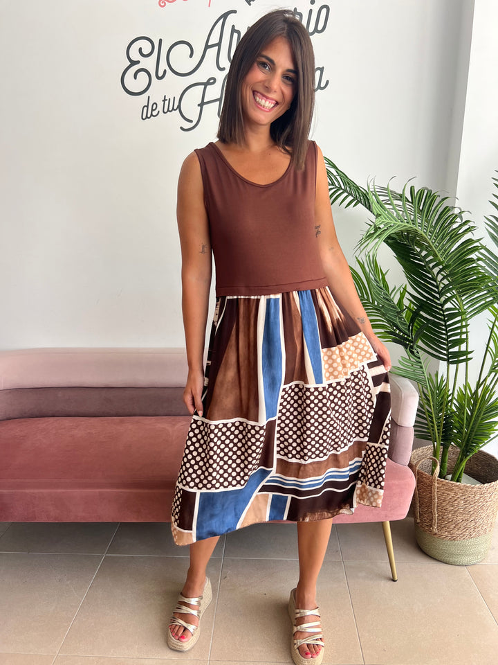 Vestido Inés marrón