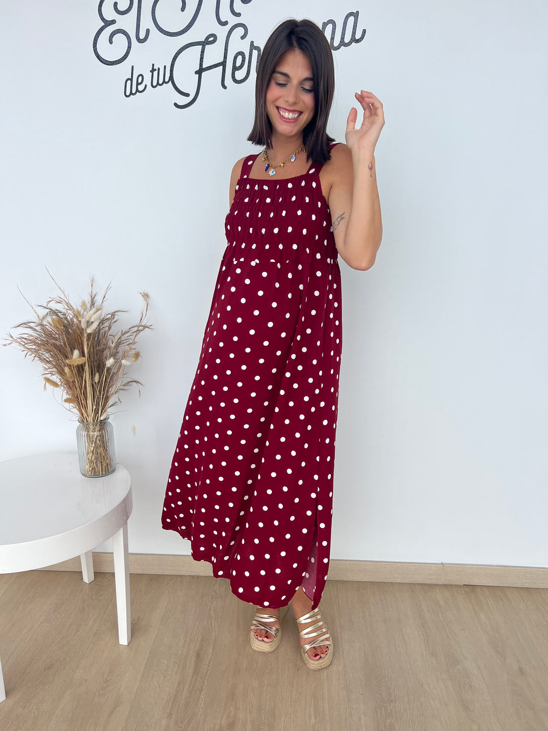 Vestido Cameron burdeos