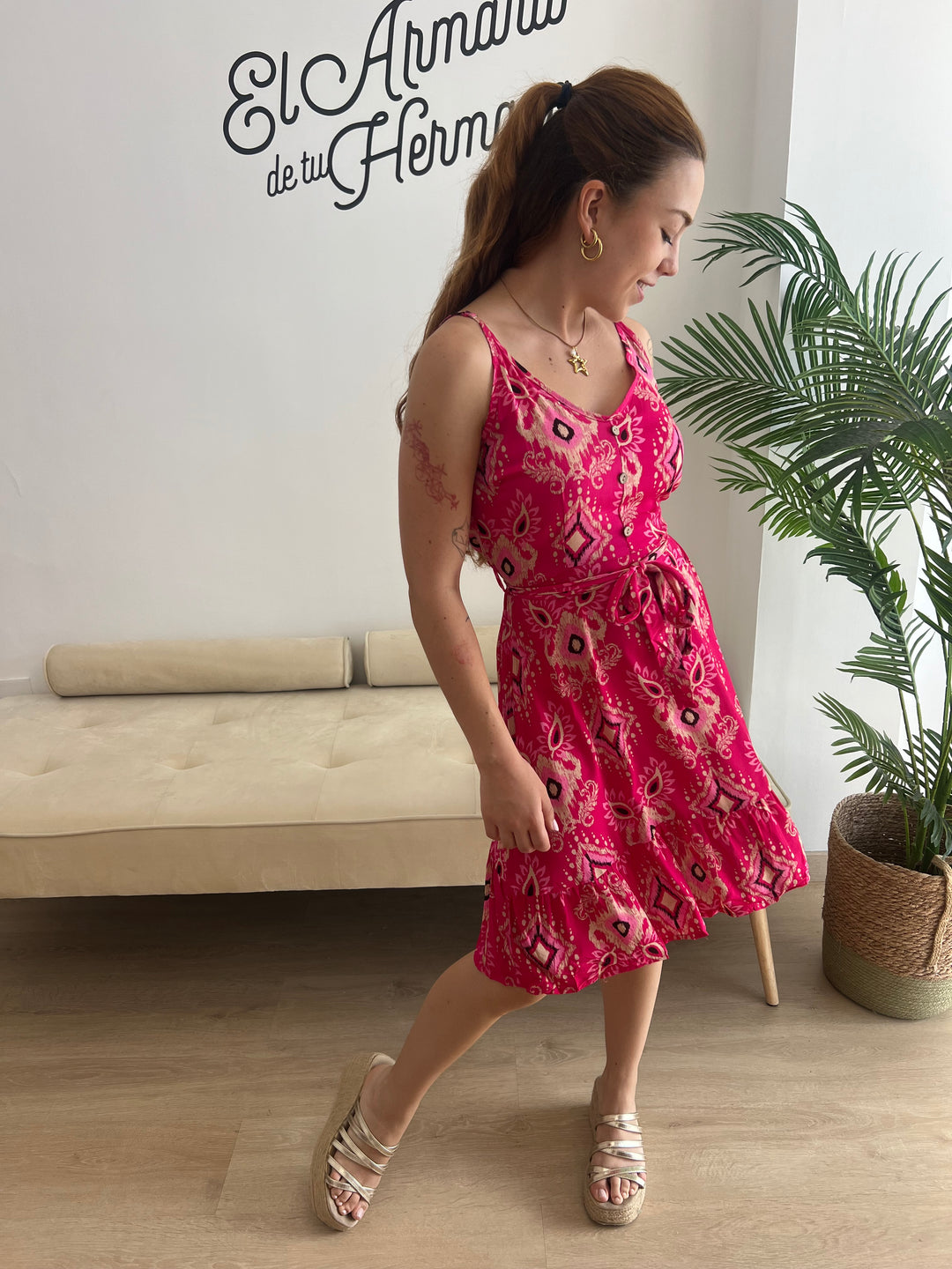Vestido Victoria fucsia