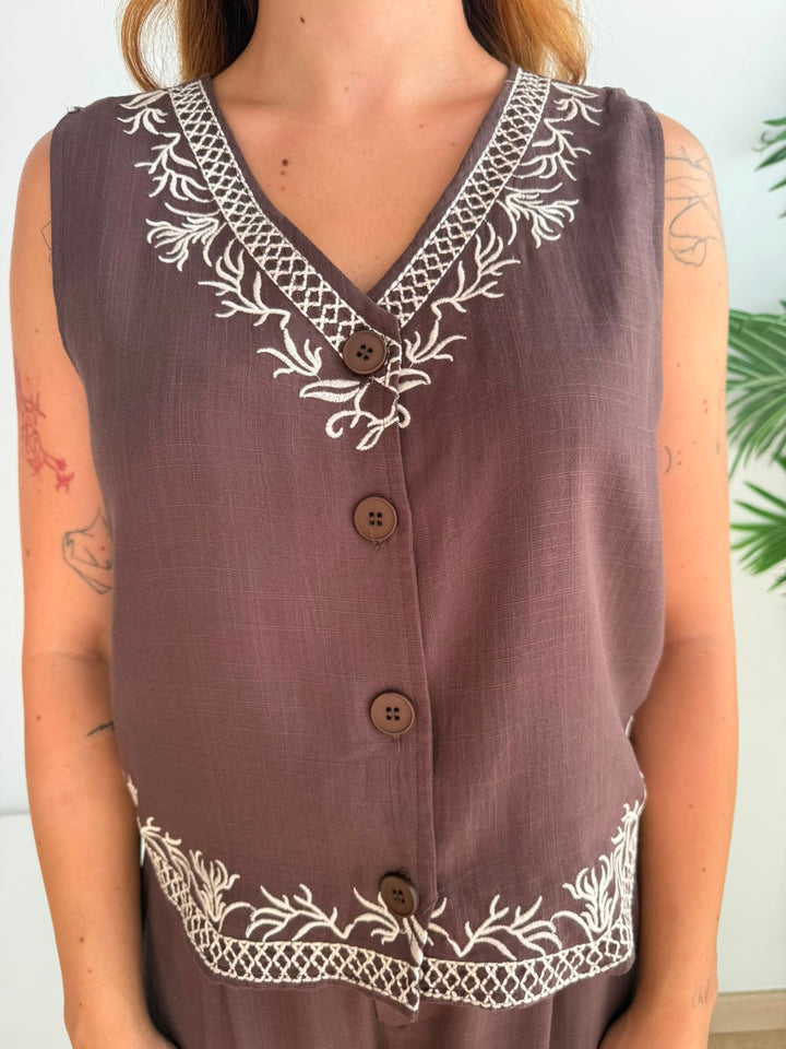Conjunto Isabel marrón