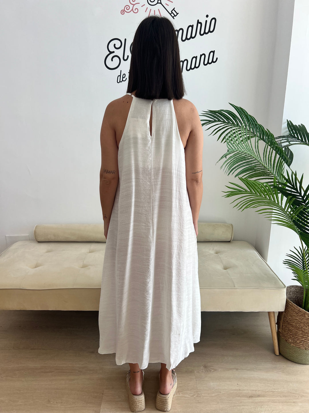 Vestido Alma blanco roto