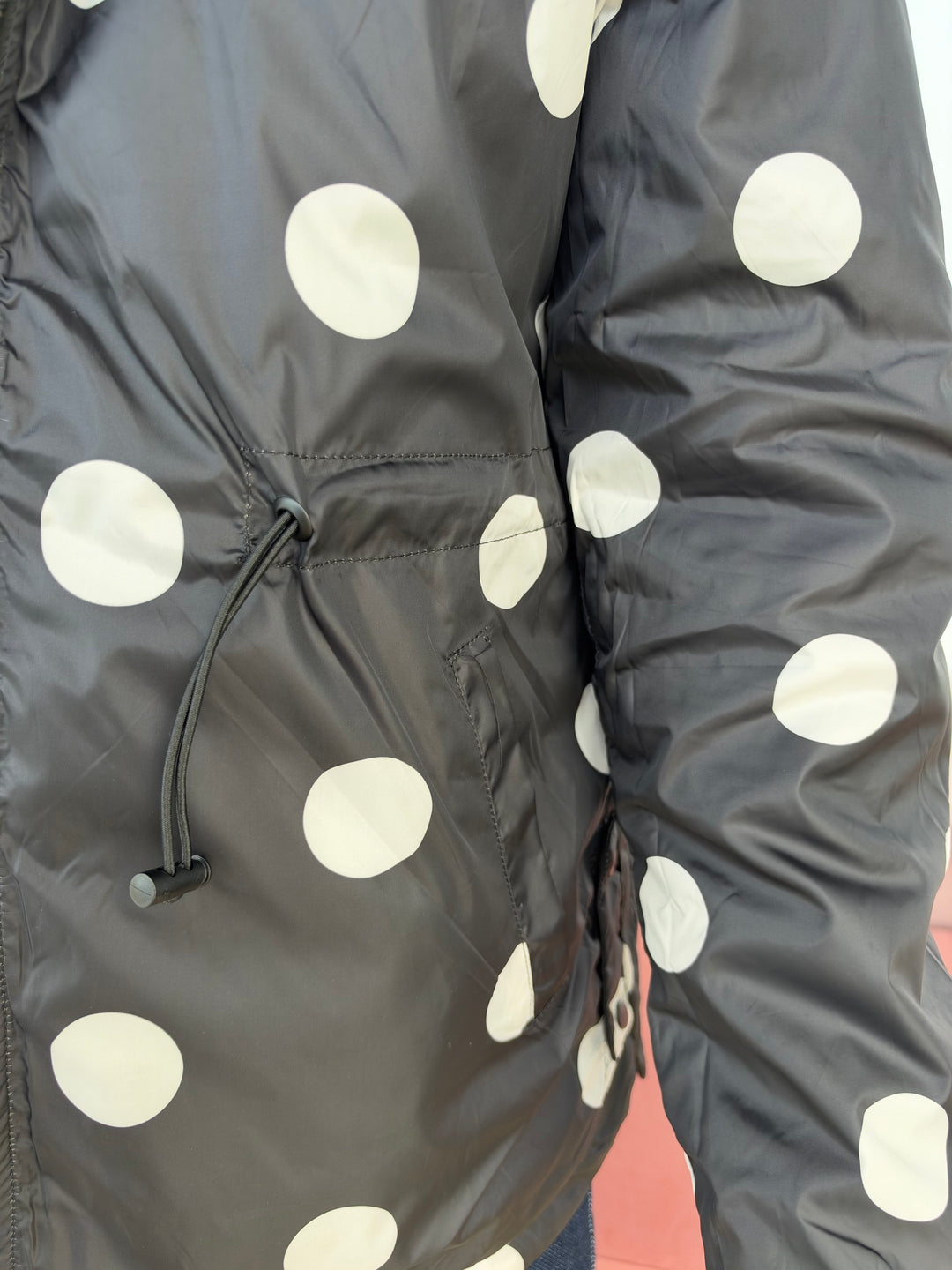Chaqueta reversible Lunares negro