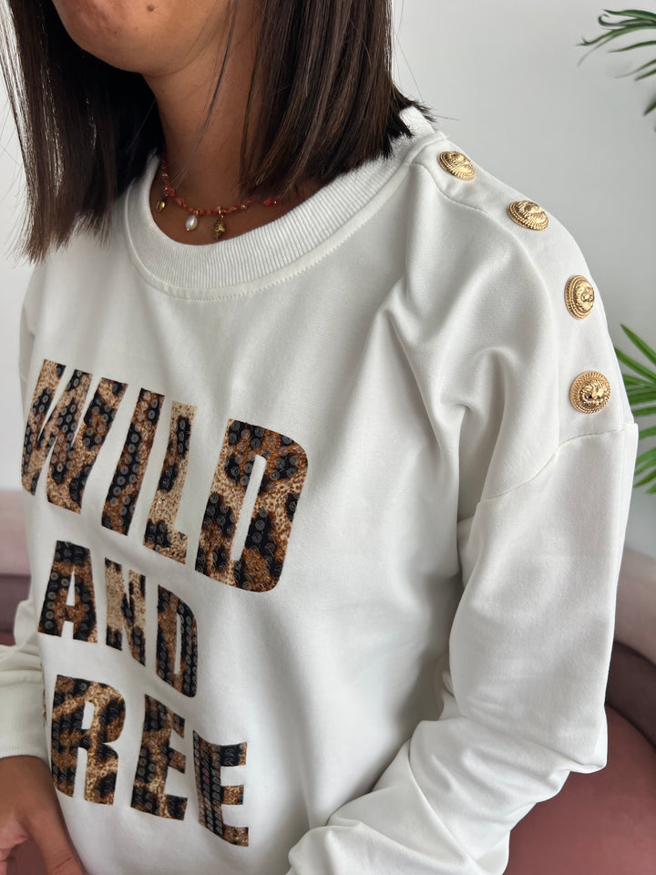 Sudadera Free blanco