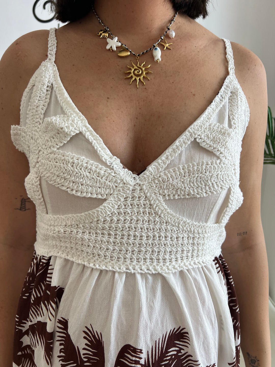 Vestido Palmeras marrón