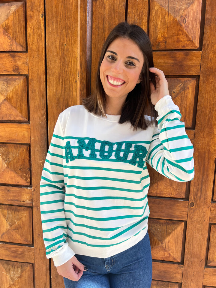 Sudadera Amor verde