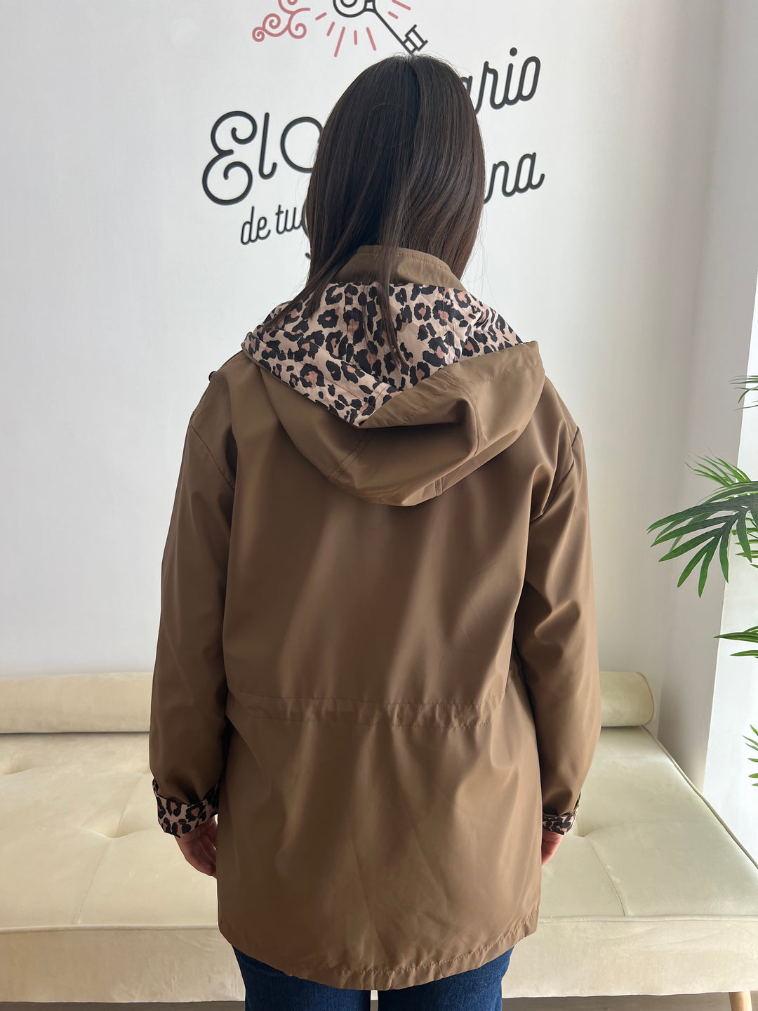 Chaqueta Reversible Leopardo marrón