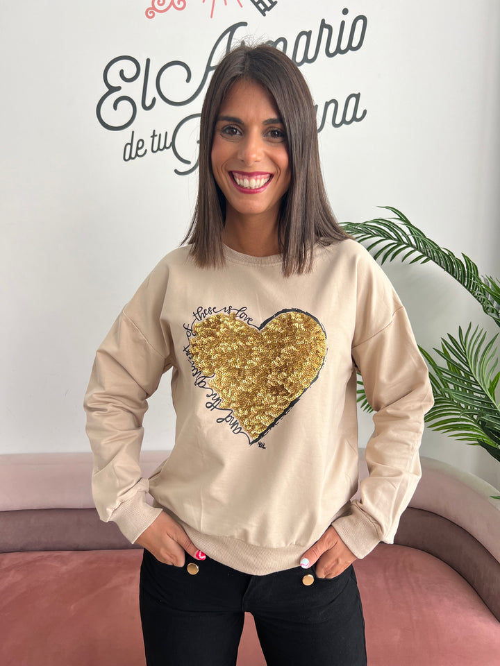 Sudadera Coraima beige