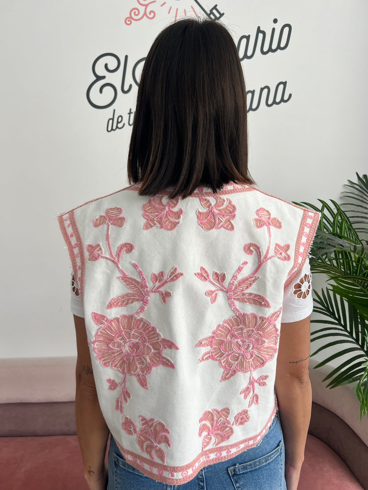 Chaleco Estela rosa