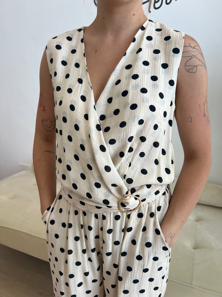 Conjunto Nazaret beige y negro