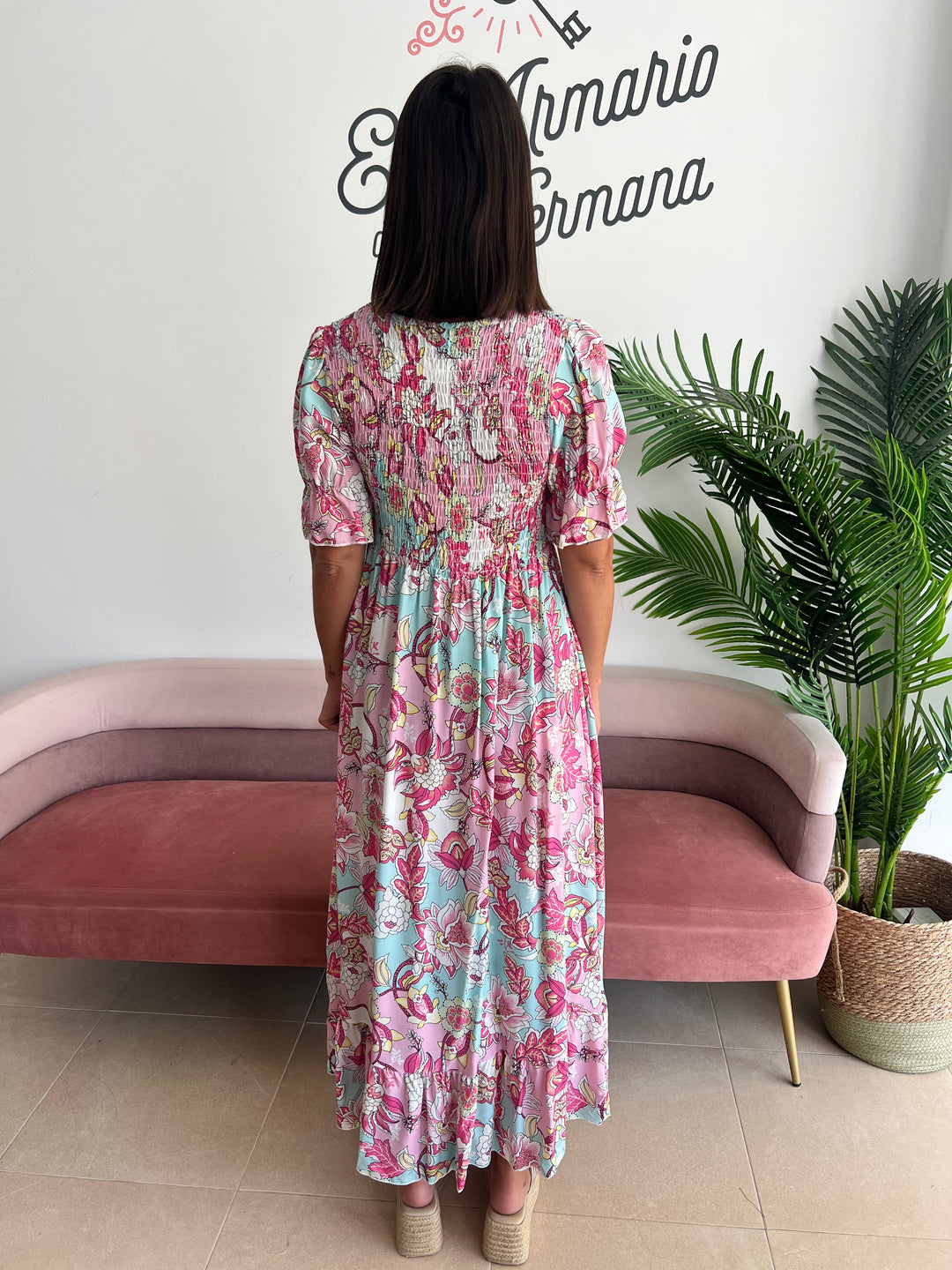 Vestido Esmeralda rosa