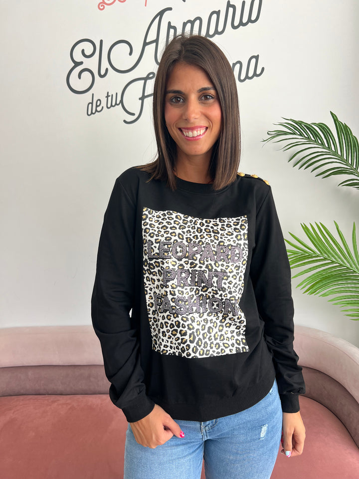 Sudadera Print negro