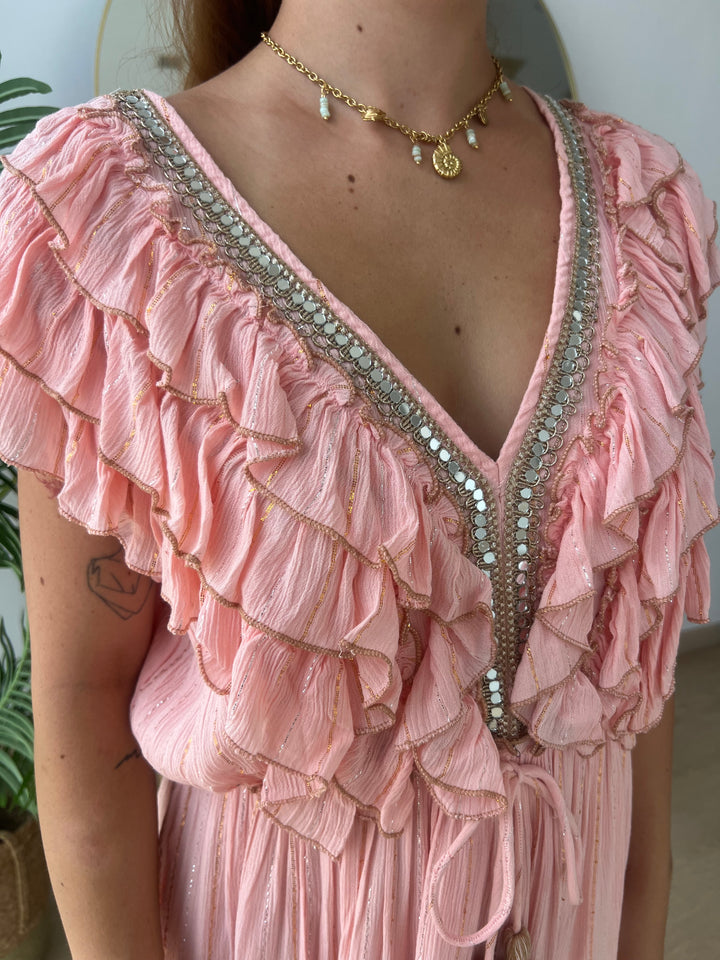 Vestido Saona rosa