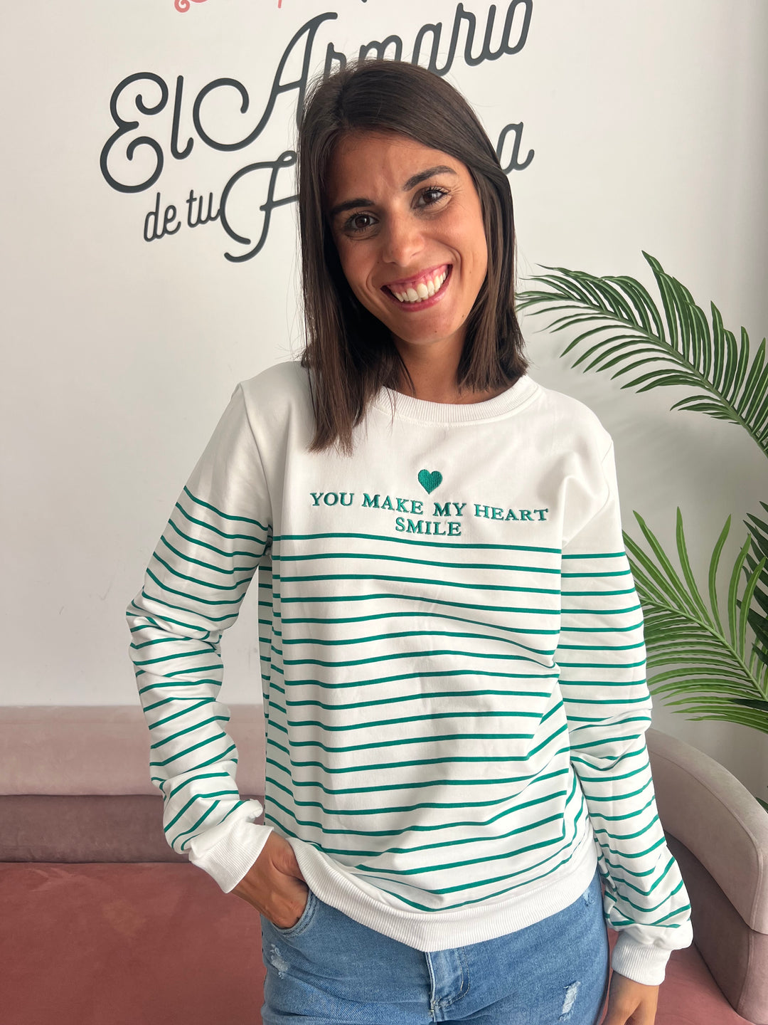 Sudadera Heart verde